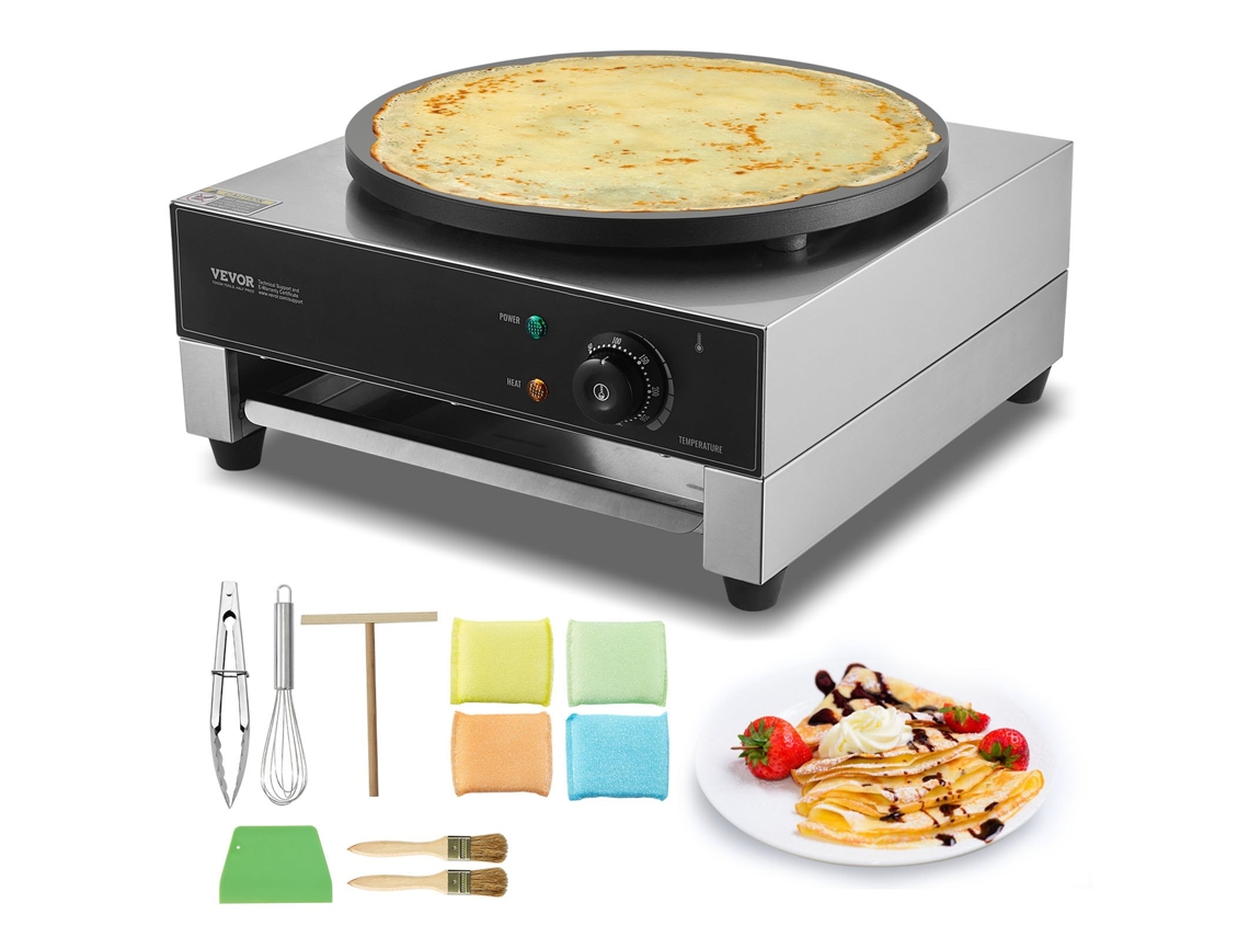 Máquina de Crepe Elétrica Comercial Antiaderente VEVOR 1700 W 435 X 455 X 225 Mm