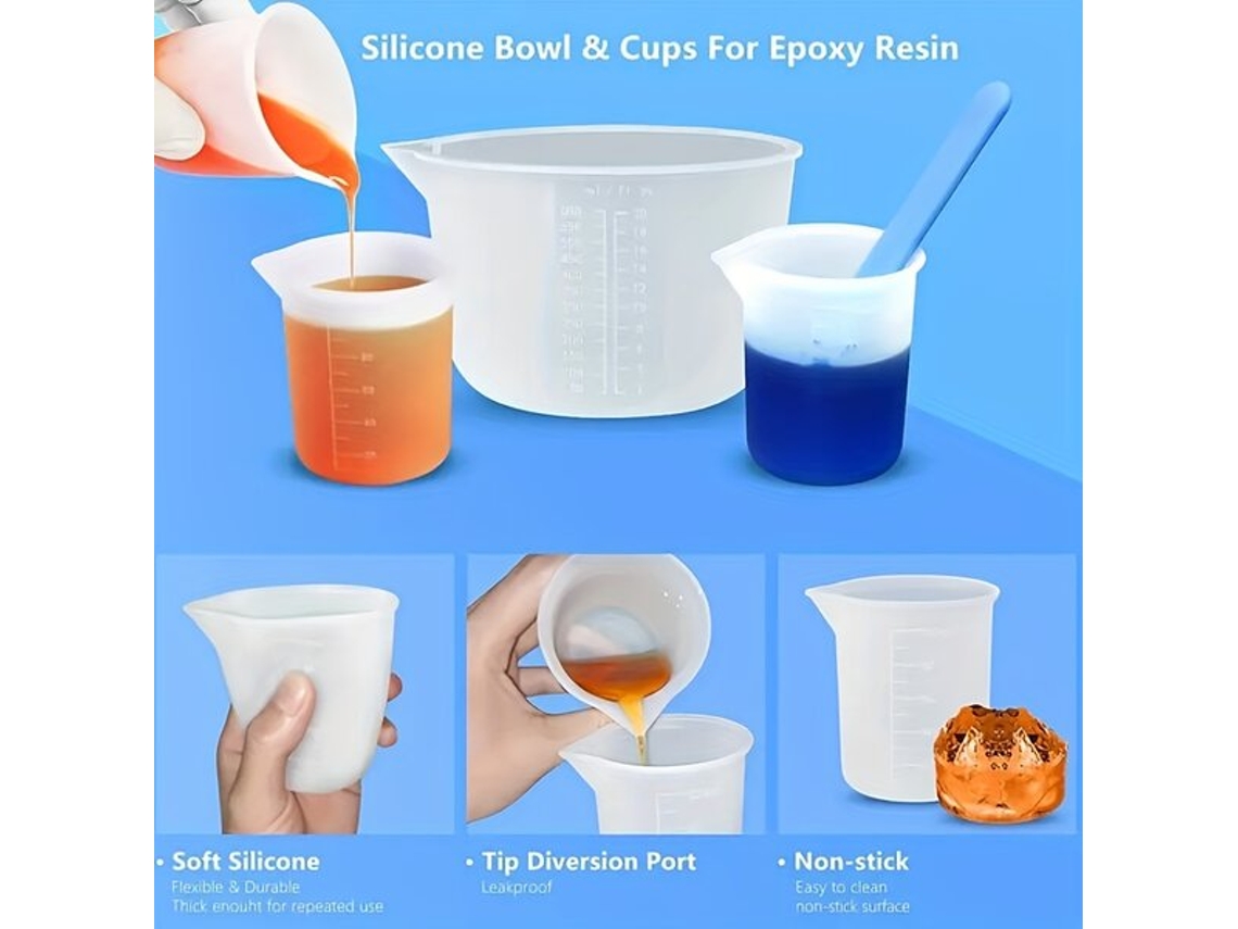 Copos Medidores De Silicone Para Mistura De Resina Vayotoy
