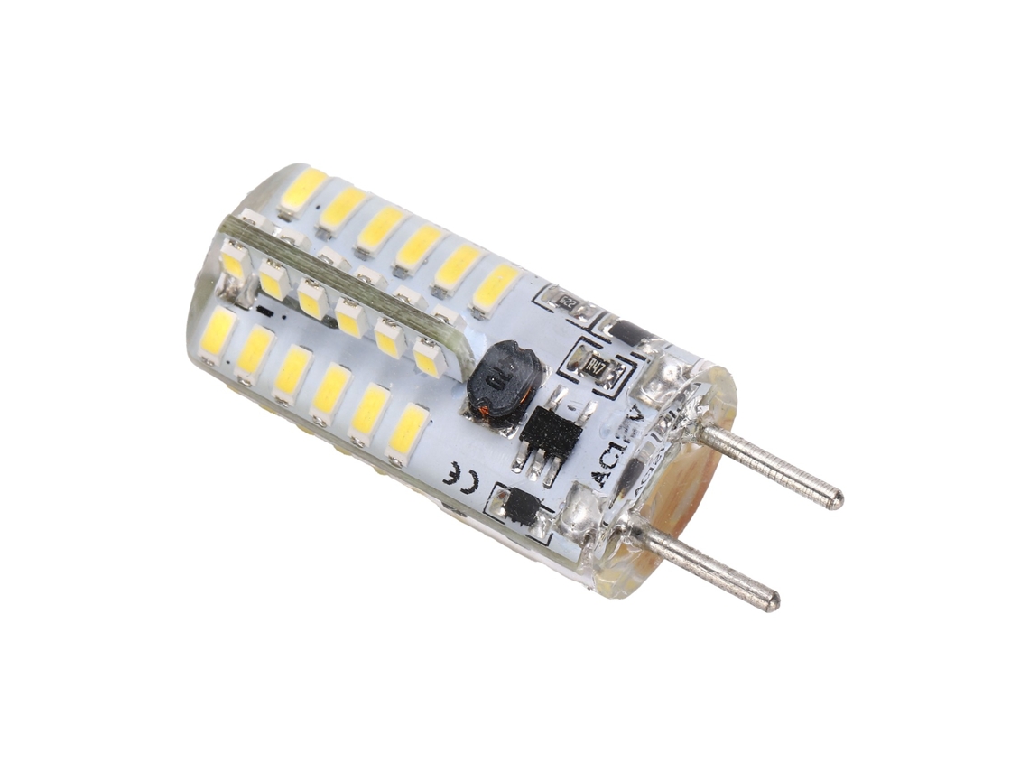 2026 Lâmpada de silicone 48led 3w 300lm Gy6.35 Bipin Ac12v para Lâmpada de Teto Candelabro (branco frio 6000 6500k)