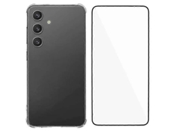 Capa De Tpu Tkdaddy Para Samsung Galaxy S25 Fe Wanlonfeng Wl3 Series 1,5 Mm Com Película De Vidro Temperado Transparente