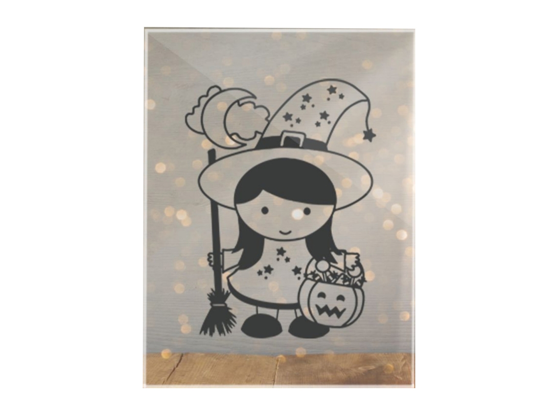 Decoração De Porta Halloween Laxiscreed Com Bruxa Na Vassoura, Ideal Para Cantoneira E Irritação De Porta