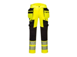 Calças Dx4 Hi-vis De Alta Visibilidade Com Bolsos Removíveis Laranja Preto / 34