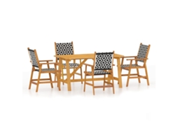 Maison Exclusive - 5 Pcs Conjunto De Jantar Para Jardim Madeira De Acácia Maciça