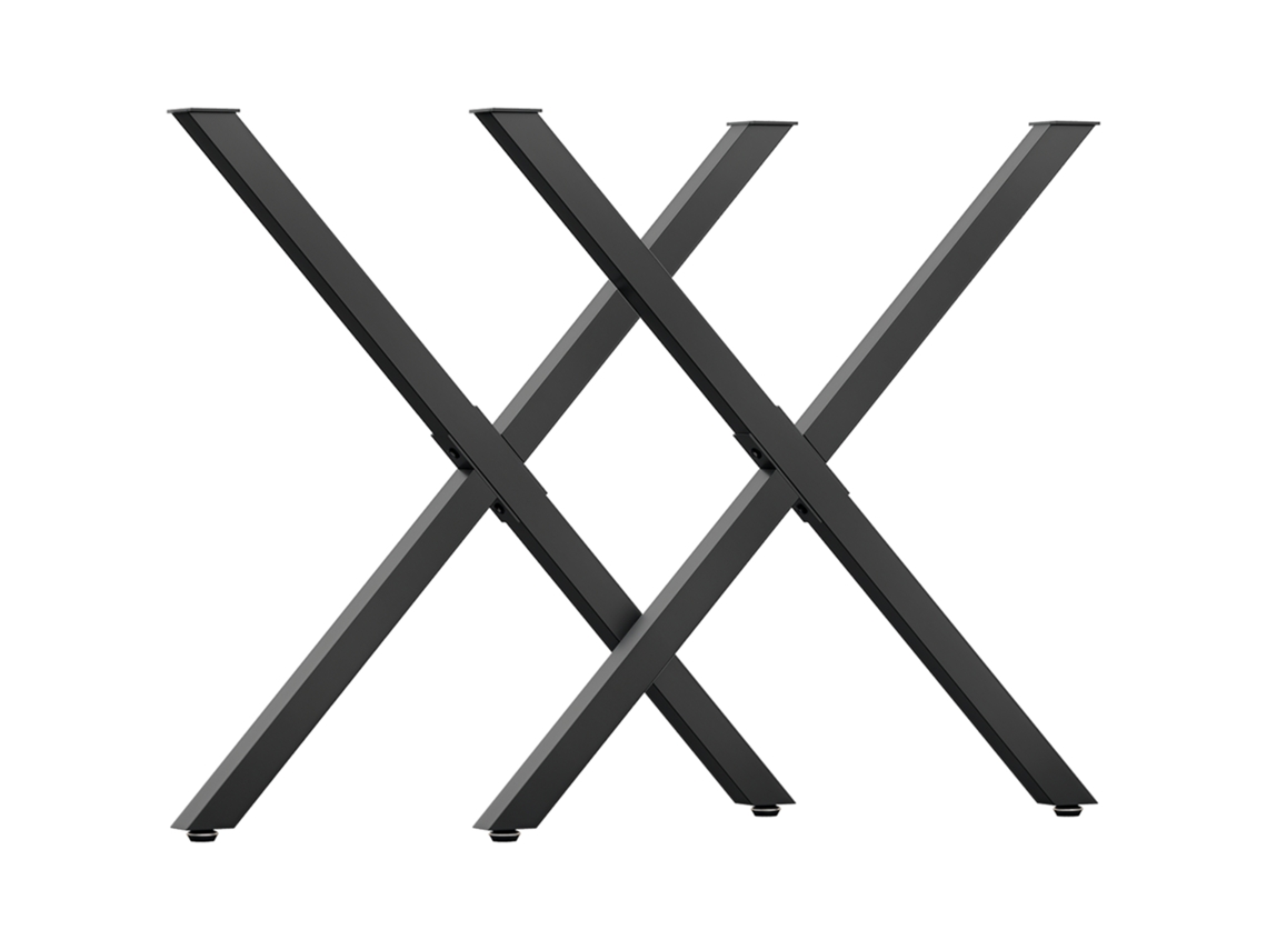 Pés Mesa Aço Formato Cruz Industrial 70x72cm 2 Pcs