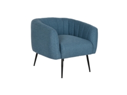 Poltrona Azul Metálica em Poliéster, 81x75x73cm ALEXANDRA HOUSE LIVING