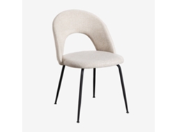 Sklum Cadeira De Jantar Estofada Glorys Poliéster    Negro                   Tecido Beige                               Tecido