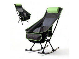 Cadeira De Camping Dobrável - Innovagoods - 2 Em 1 Balançante/fixa - Encosto Em Malha Respirável - Almofada Cervical