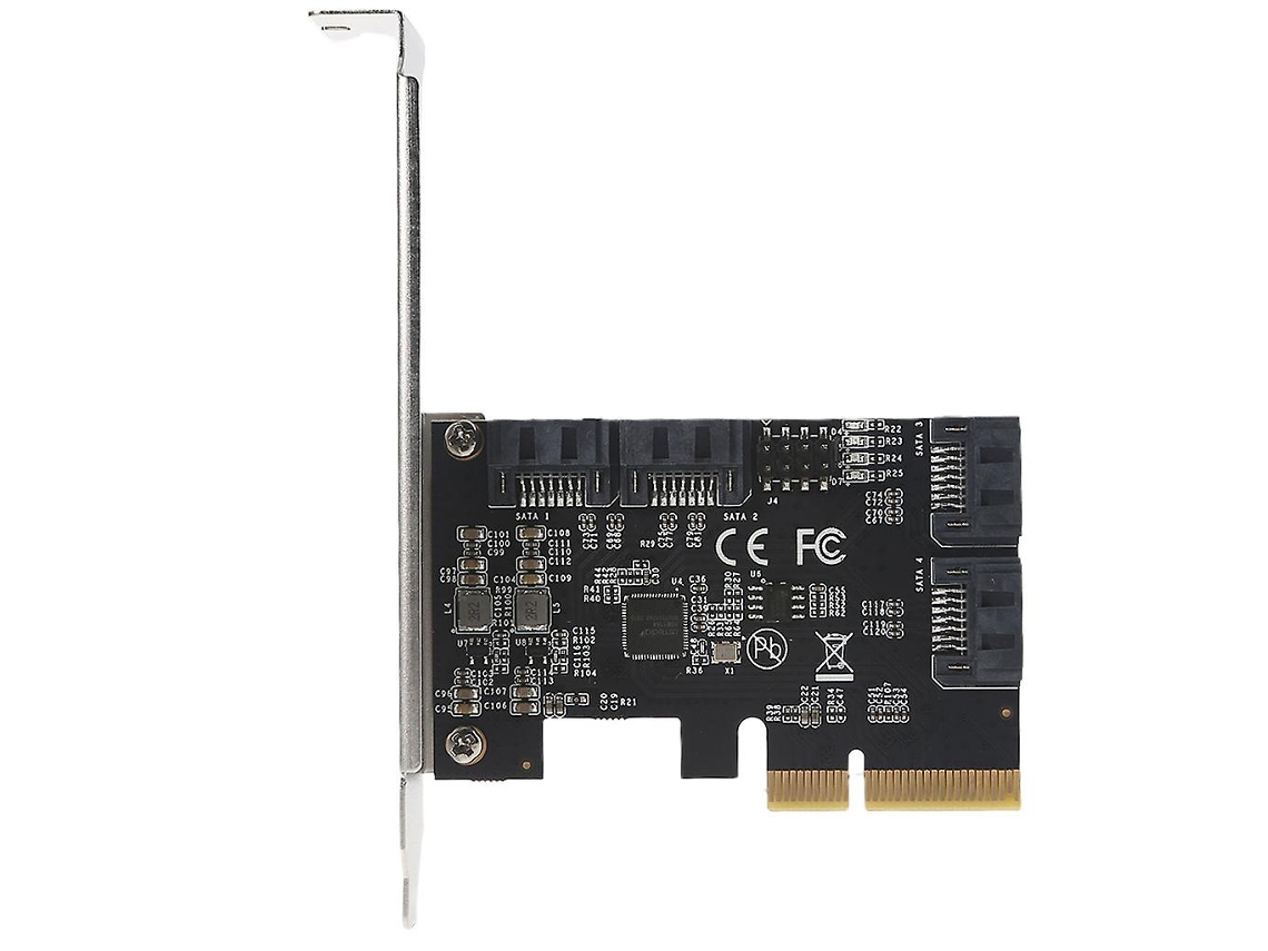 Cartão De Expansão Pcie Sata De 4 Portas Pcie Ao Cartão Ssd Do Controlador 6gbps De Sata 3 Para Pc