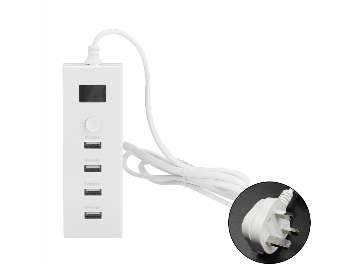 Carregador Usb4 Laxiscreed Com Carregamento Rápido 5v/2.4a E Múltiplas Saídas Inteligentes