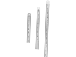 Conjunto de 3 réguas Hemoton em aço inoxidável, escala dupla face, material durável para design e engenharia, ideal para