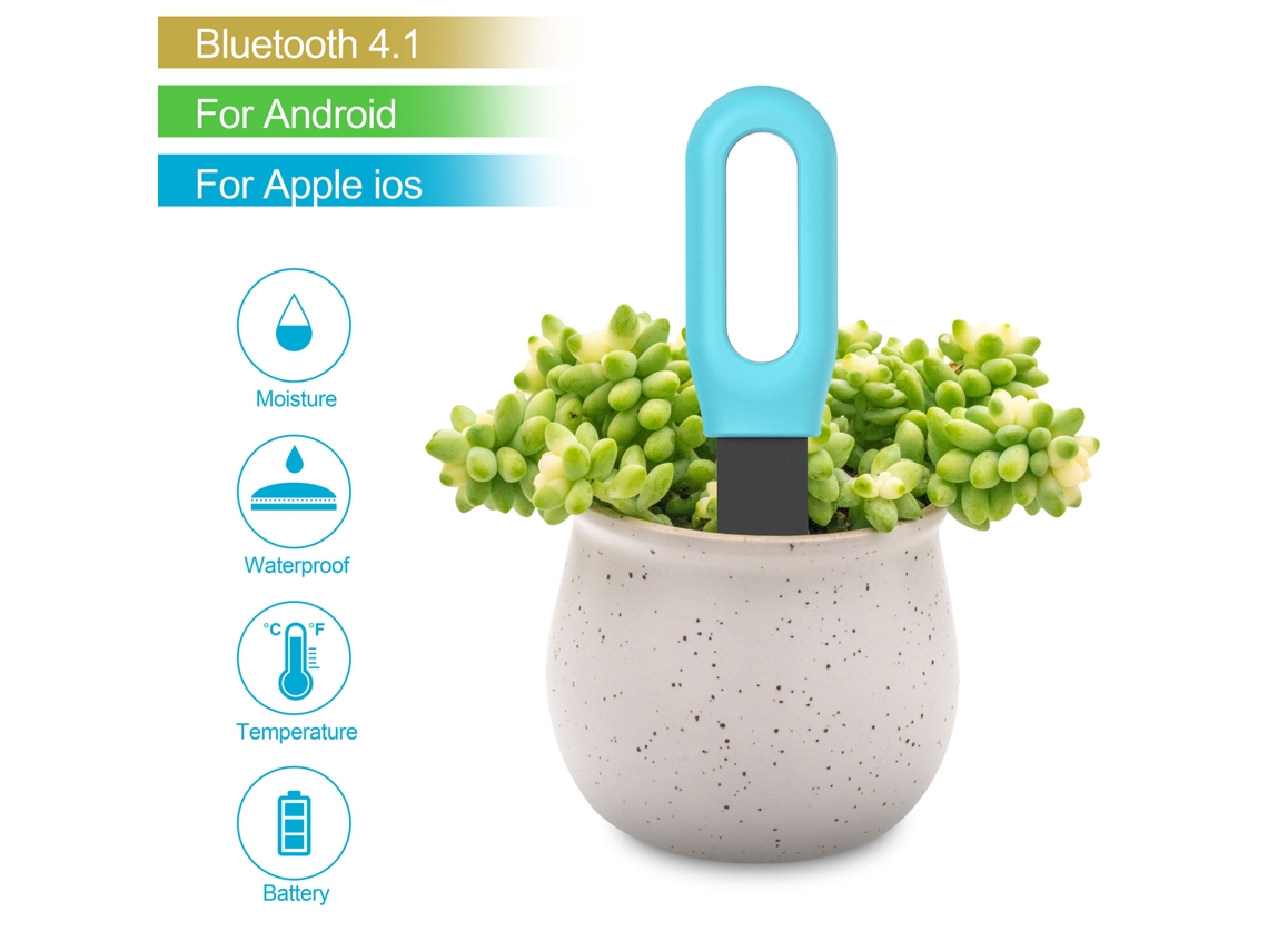 Detector inteligente de solo S/MARCA 2 em 1 com Bluetooth para plantas em vasos