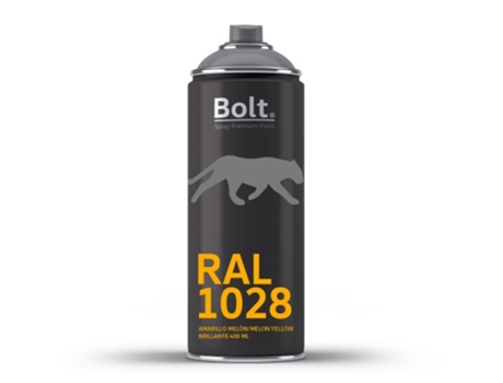 Spray Acrílico Brilhante Bolt Premium Acrílico Ral 400 Ml (Ral 1028 Amarelo Melão)