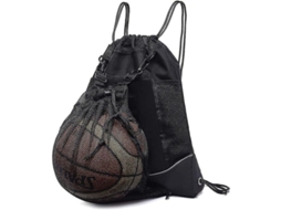 Mochila Deportiva Plegable com Cordão, Conjunto para Basquete, Fútbol, com Bolsillos Laterais (S/MARCA)