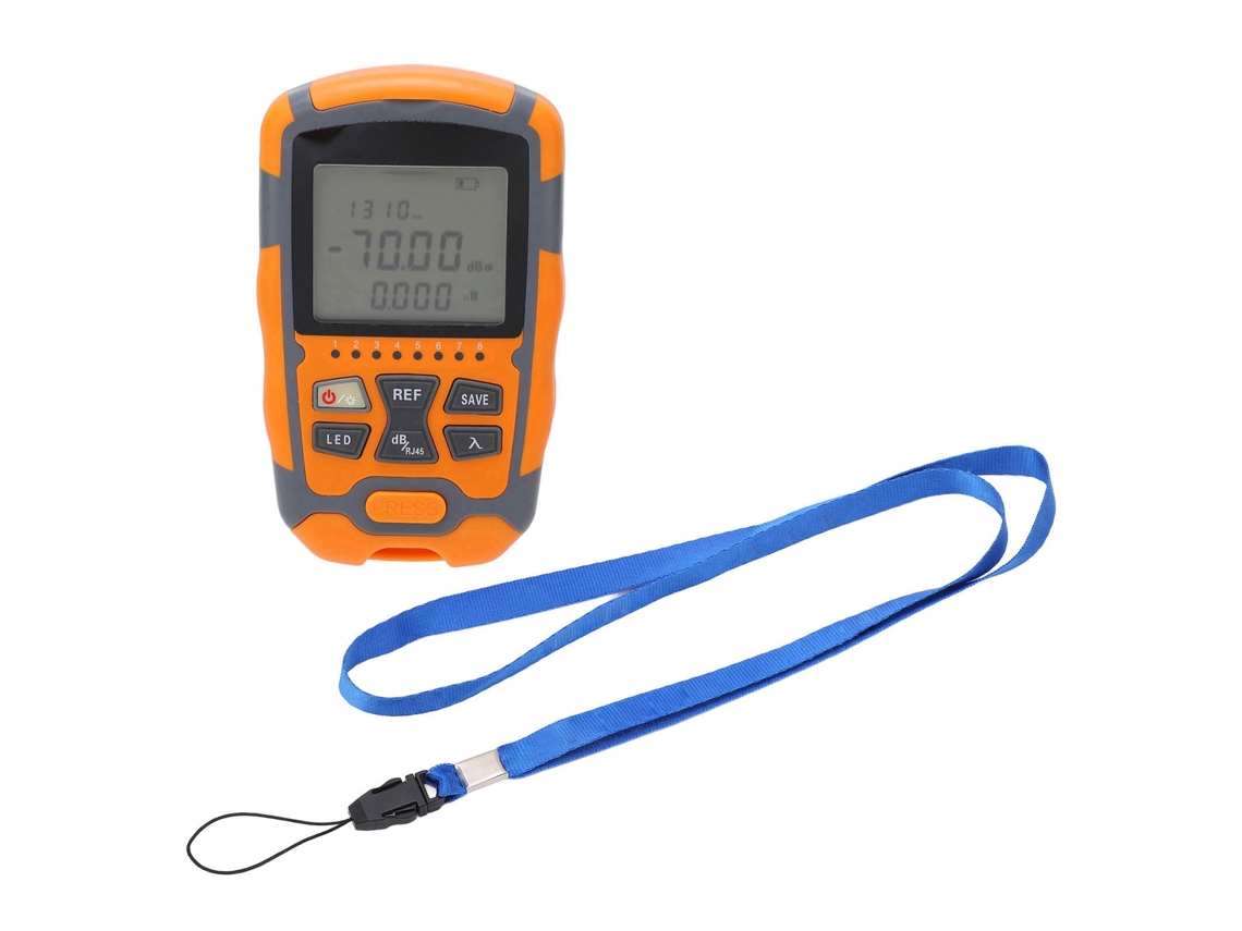 Medidor De Potência Óptica Portátil Tester De Cabo De Fibra Com Luz Led
