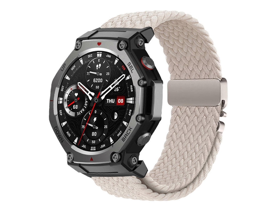 Pulseira De Relógio Com Fecho Rápido Em Nylon Trançado Elástico E Fivela De Paraquedas Para Amazfit T-rex3 / T-rex 2