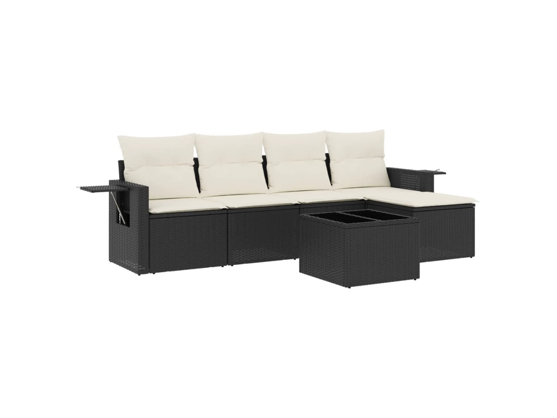 Garden Sofa Set, Garden Sofa Sets Vidaxl Preto Rattan / Vime (n/a)