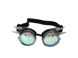 Óculos Laxiscreed Kaleidoscope Halloween Rainbow Prata Para Festas E Eventos Festivos
