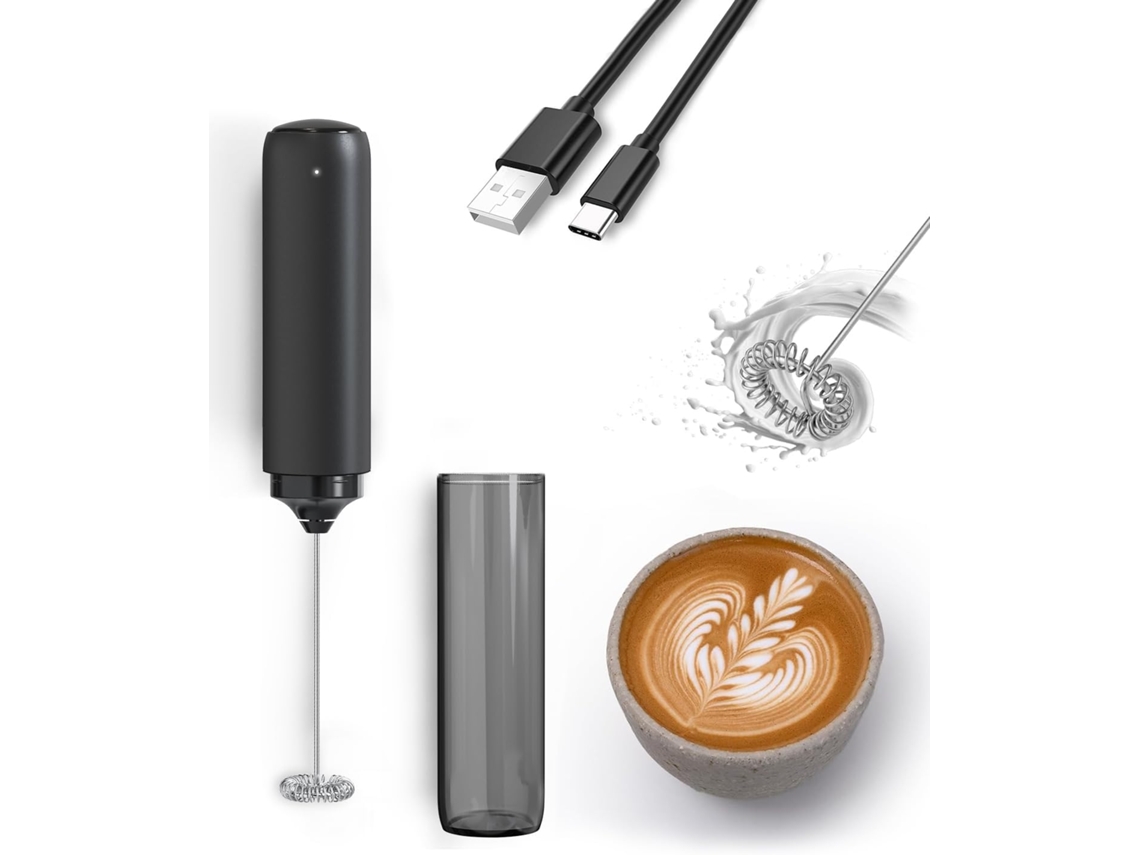 Espumador De Leite Elétrico, Recarregável, Mini Misturador Portátil Para Café/café Com Leite/cappuccino/chocolate Quente