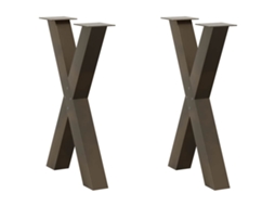 Dining Table Leg, Dining Table Legs Vidaxl Marrom Aço (50 X (72-73) Cm (80 Mm))