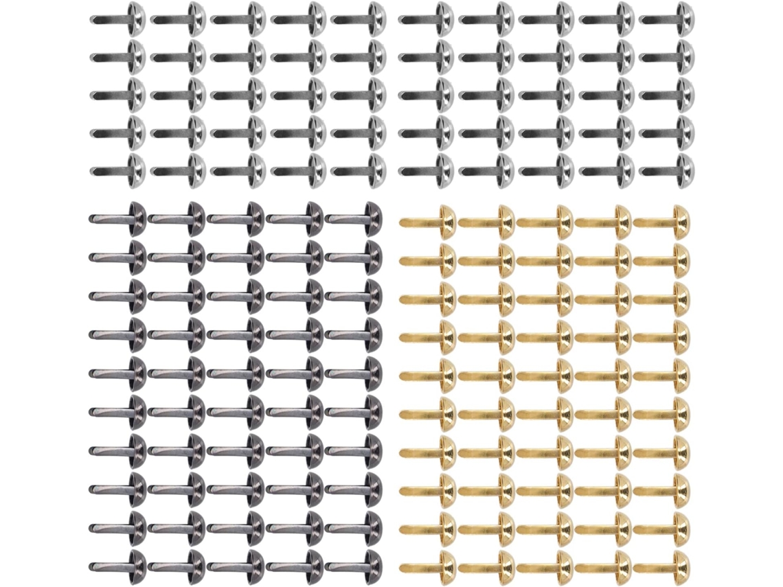 Tachas Genéricas De Cabeça Redonda, 150 Peças Galvanizadas Para Decoração De Bolsas, Roupas E Artesanato