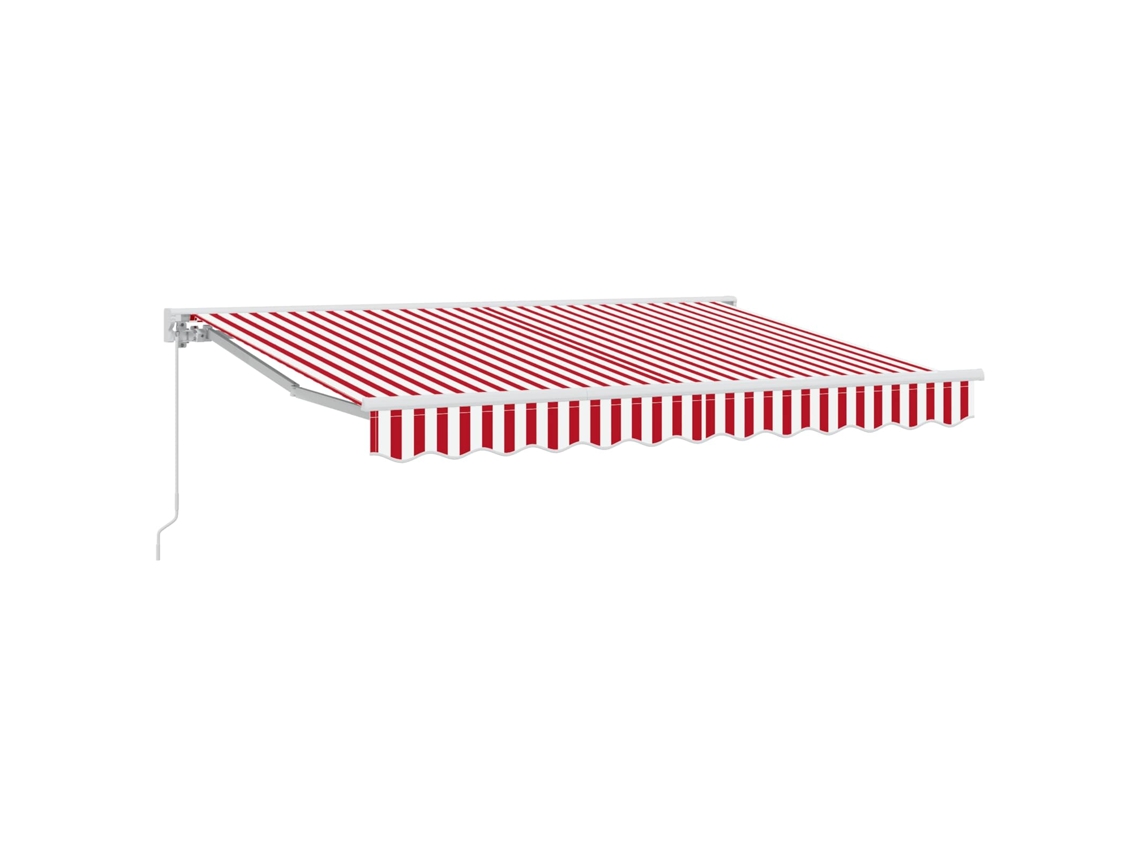Conjunto 1 Toldo Retrátil Vidaxl Branco Alumínio (3 X 2,5 M)