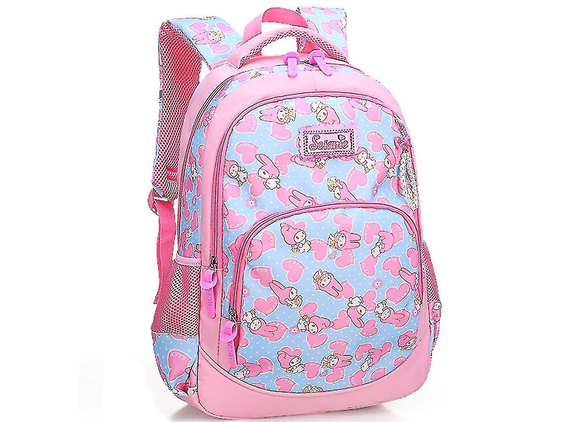 Mochilas Escola Primária Meninas 1-3-6 Anos Desenho Animado Princesa Bonita Bolsa Azul Céu