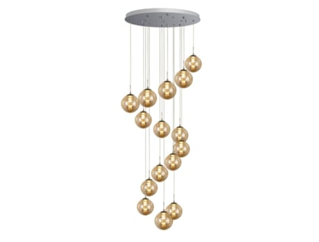 Luminária Led Suspensa Com Altura Regulável Em Vidro Lustre Moderno Para Salões E Espaços Públicos Zmh