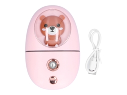 Laxiscreed Vaporizador Facial Portátil Com Spray Frio, Urso Rosa Para Beleza E Hidratação Da Pele