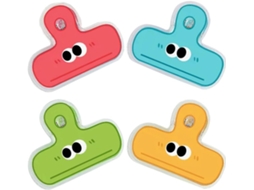 Clips De Papel Multifuncionais Ciieeo Com Design Olho Desenho Animado, 4 Unidades Em Plástico Pp Para Organizar