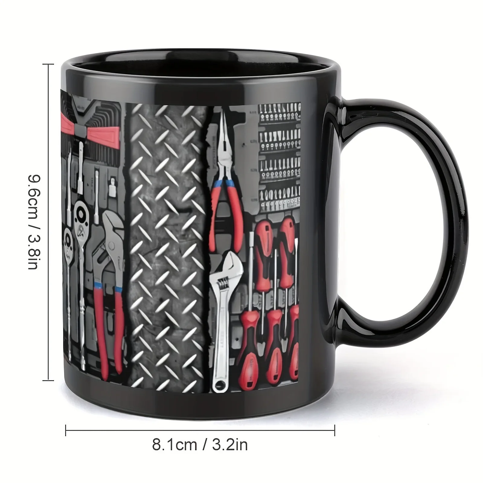 Caneca de Cerâmica Creative Toolbox , Caneca de Chá com Leite 3d, Caneca de Café da Manhã Personalizada. MDUG (360ml)