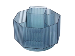 Porta lápis Rotativo 360° para Mesa Azul | S/MARCA