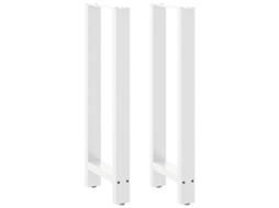 Vidaxl Pés Para Mesa De Bar , Brancos, 2 Peças, 50x(100-101) Cm, Aço