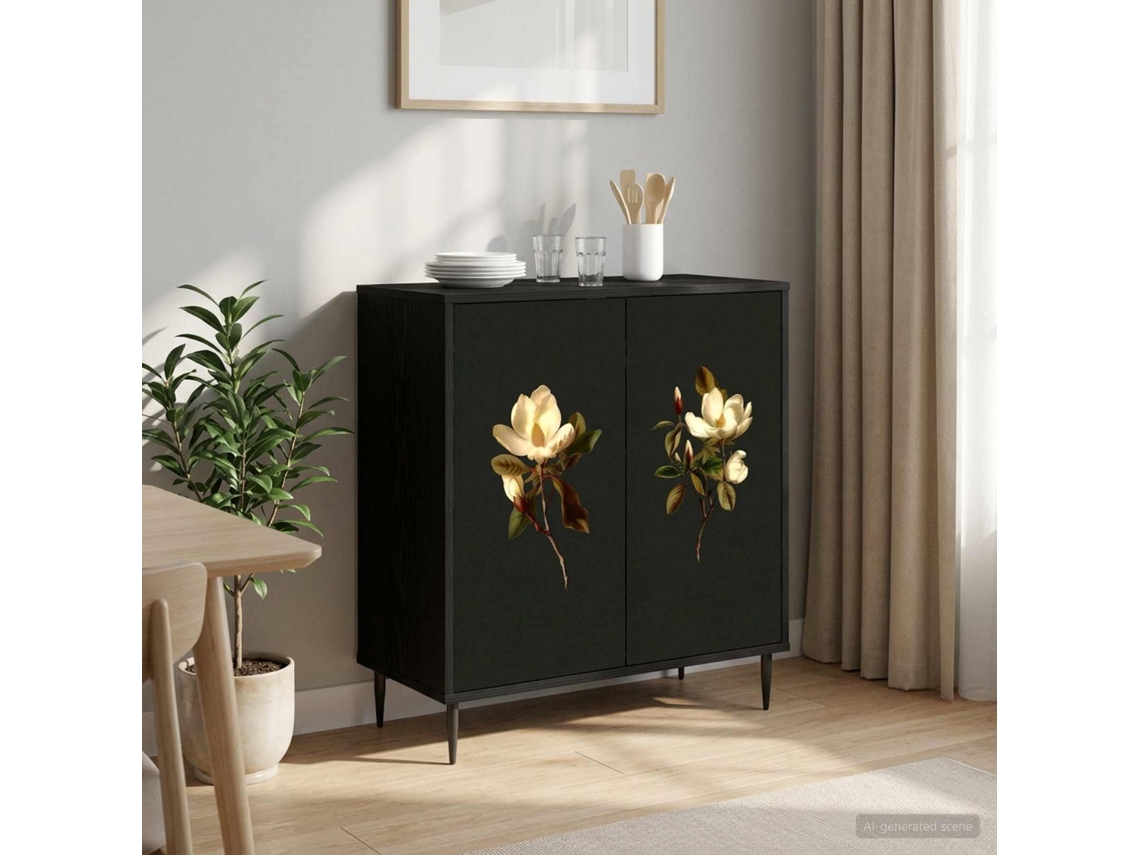 Vidaxl Buffet Bremen Carvalho Preto 69 X 33 X 76 Cm