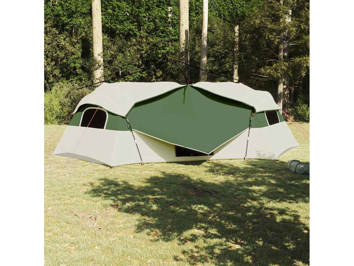 Vidaxl Tenda Interior 8 Pessoa Verde Tafetá