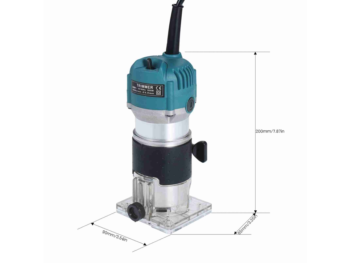 Fresadora Elétrica Compacta 800w 220v Com 15 Bits