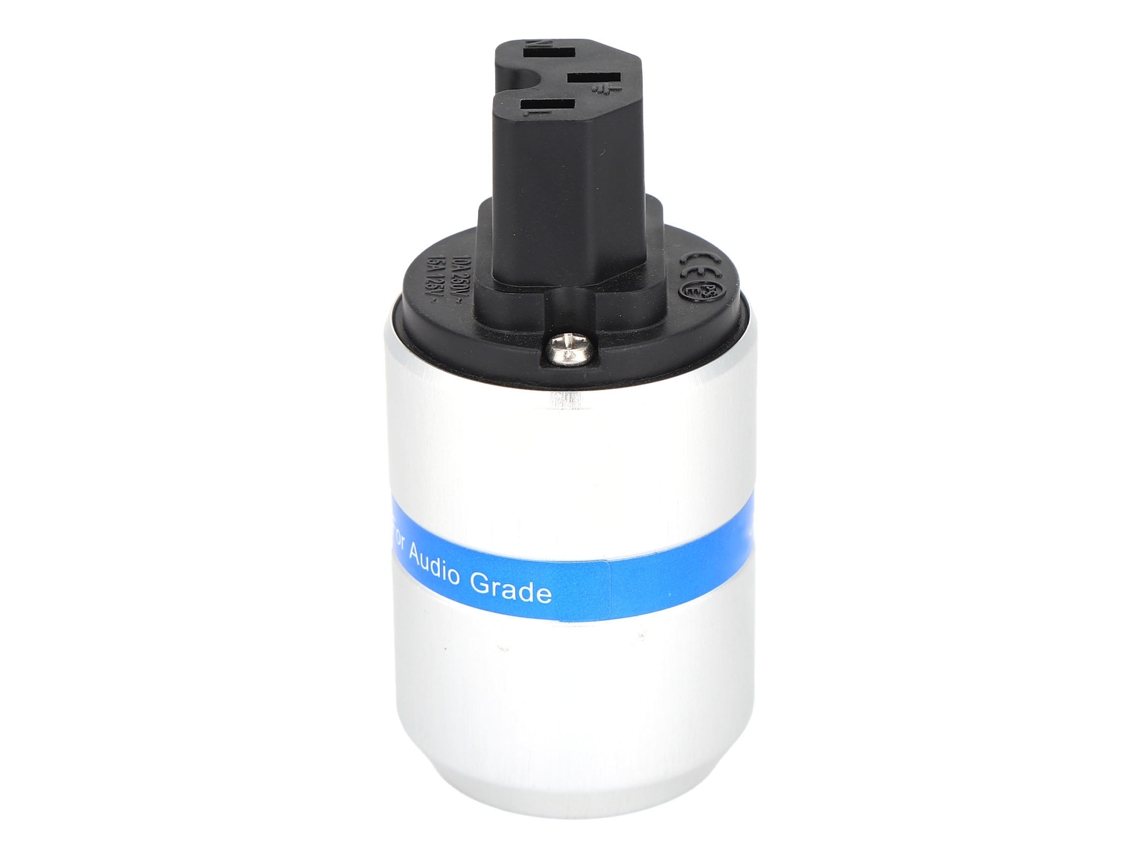 Conector Iec Banhado A Ouro 24k De Cobre Puro Para Cabo De Alimentação Ac Monosaudio 100 250v