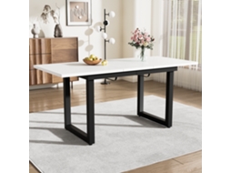 Mesa De Jantar Extensível, C140/180*l80*a75, Estilo Industrial, Retangular, Mesa De Centro/lazer, Mesa De Jantar Moderna E Simples Em Ferro