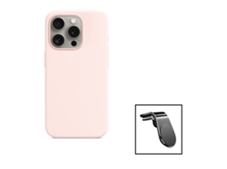 Capa para iPhone 15 Plus PHONECARE Silicone Líquido Magnética Rosa