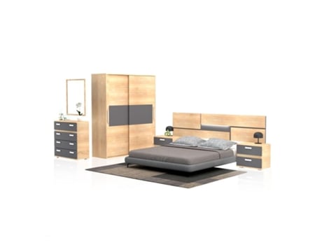 Conjunto de Quarto DUEHOME (260 x 60 x 3,2 cm - Melamina)