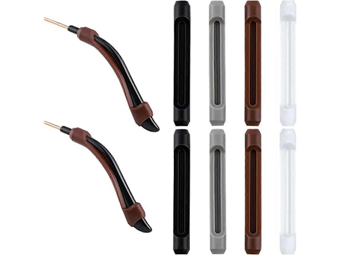 4 Pares de Ganchos Antiderrapantes para Óculos, Suportes Silicone Pontas Têmpora, Fixação Ouvido, Retentores Al GOKOCO