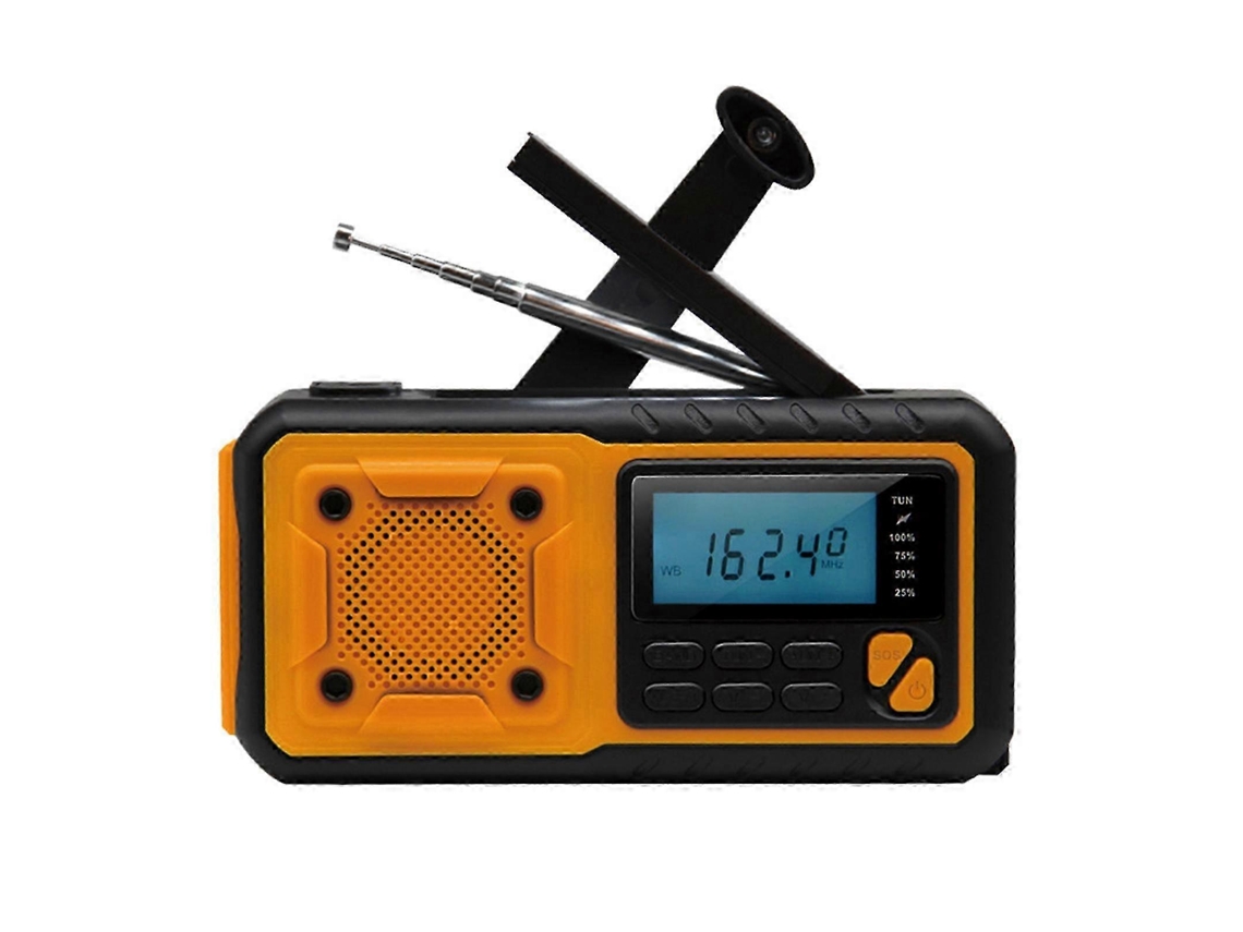 Rádio de manivela AQUAFORGE, 10000mah, emergência, solar, meteorológico, USB-C, dínamo