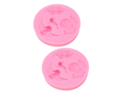 2 Moldes De Silicona Para Fondant Angelito Alimentario Flexíveis Fáceis De Limpar Para Chocolate, Bolo, Sabão, Artesanato Diy