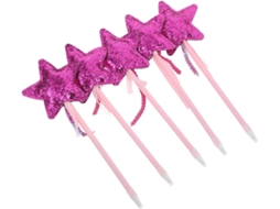 Conjunto De 5 Canetas Esferográficas Kawaii Em Formato Estrela Com