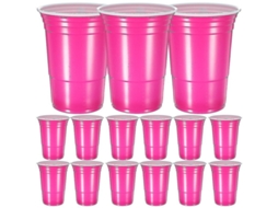 Copo De Plástico Preto 16oz Com Design Criativo, 20 Unidades - Ideal Para Festas, Bares E Decoração Rosy