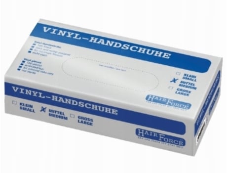 Luvas De Vinil, Tamanho S, 100 Unidades. Hairforce