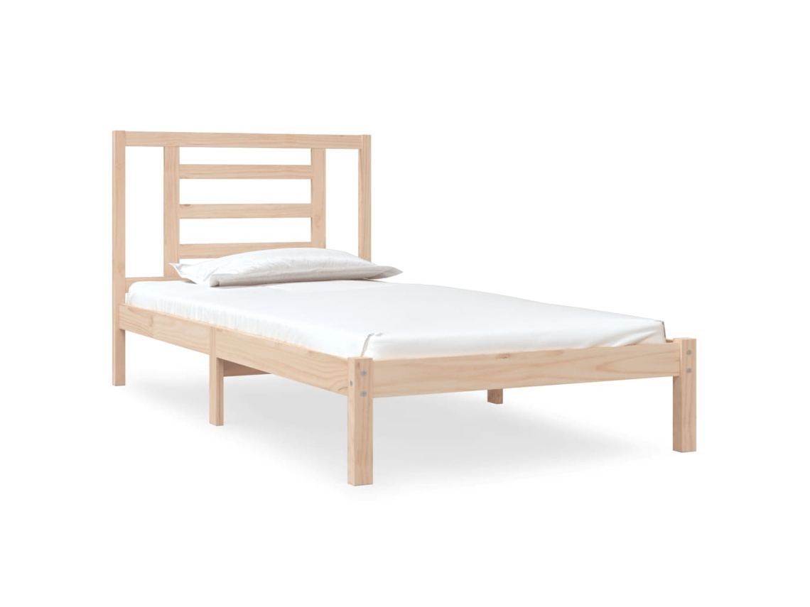 Bed Frame, Bed Frames Vidaxl Marrom Madeira De Pinho (90 X 190 Cm)