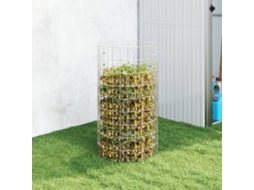 Vidaxl Compostor De Jardim Ø50x100 Cm Aço Galvanizado