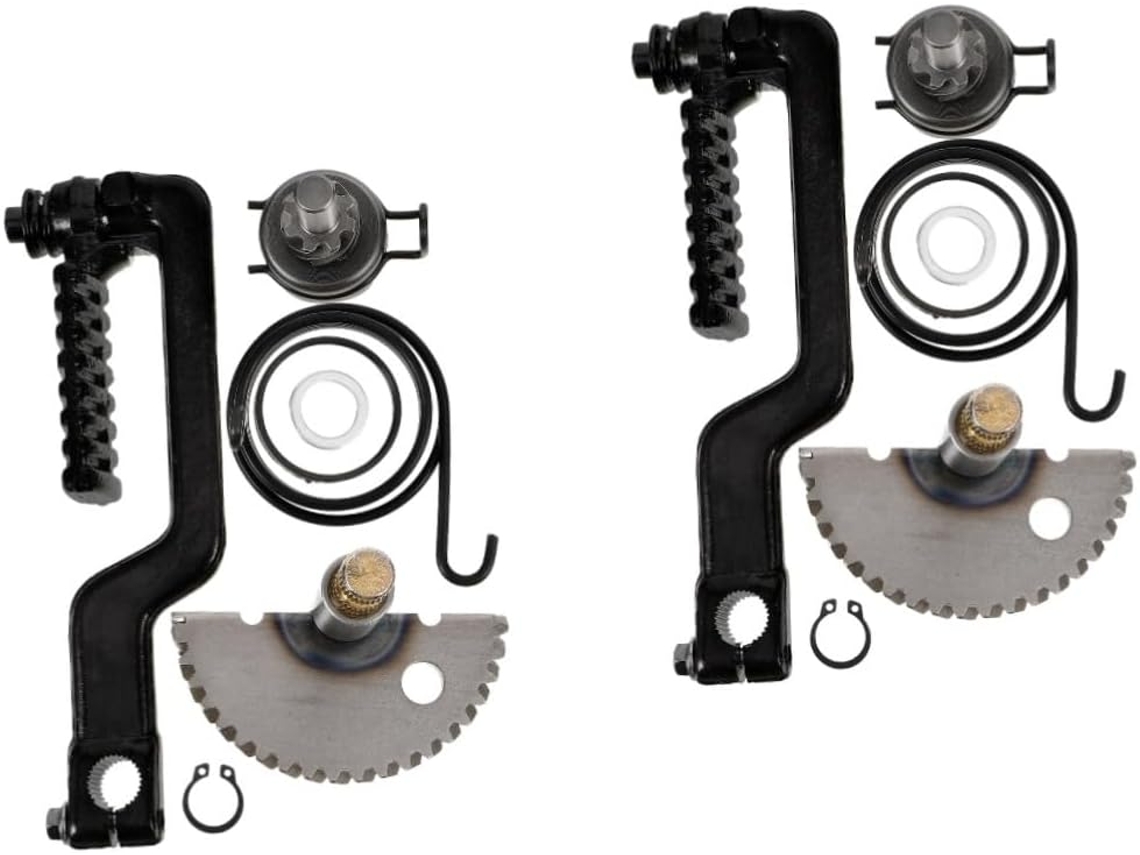 2 conjuntos de transmissão Eixo para scooter, motor de arranque, engrenagem de arranque do pedal