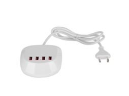 Carregador Usb (saída De 4 Portas Com Cabo De Carregamento Integrado)