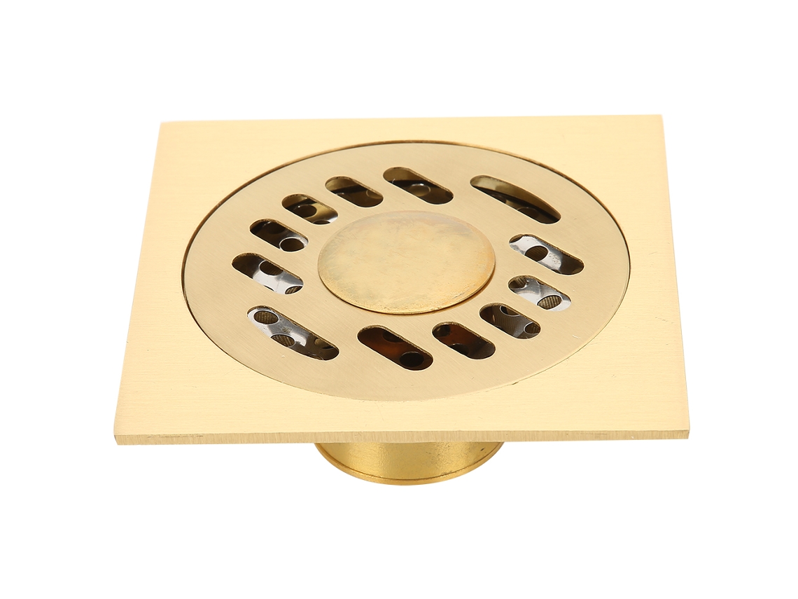 Ralo de Chão em cobre com filtro anti odor, 10x10cm | S/MARCA